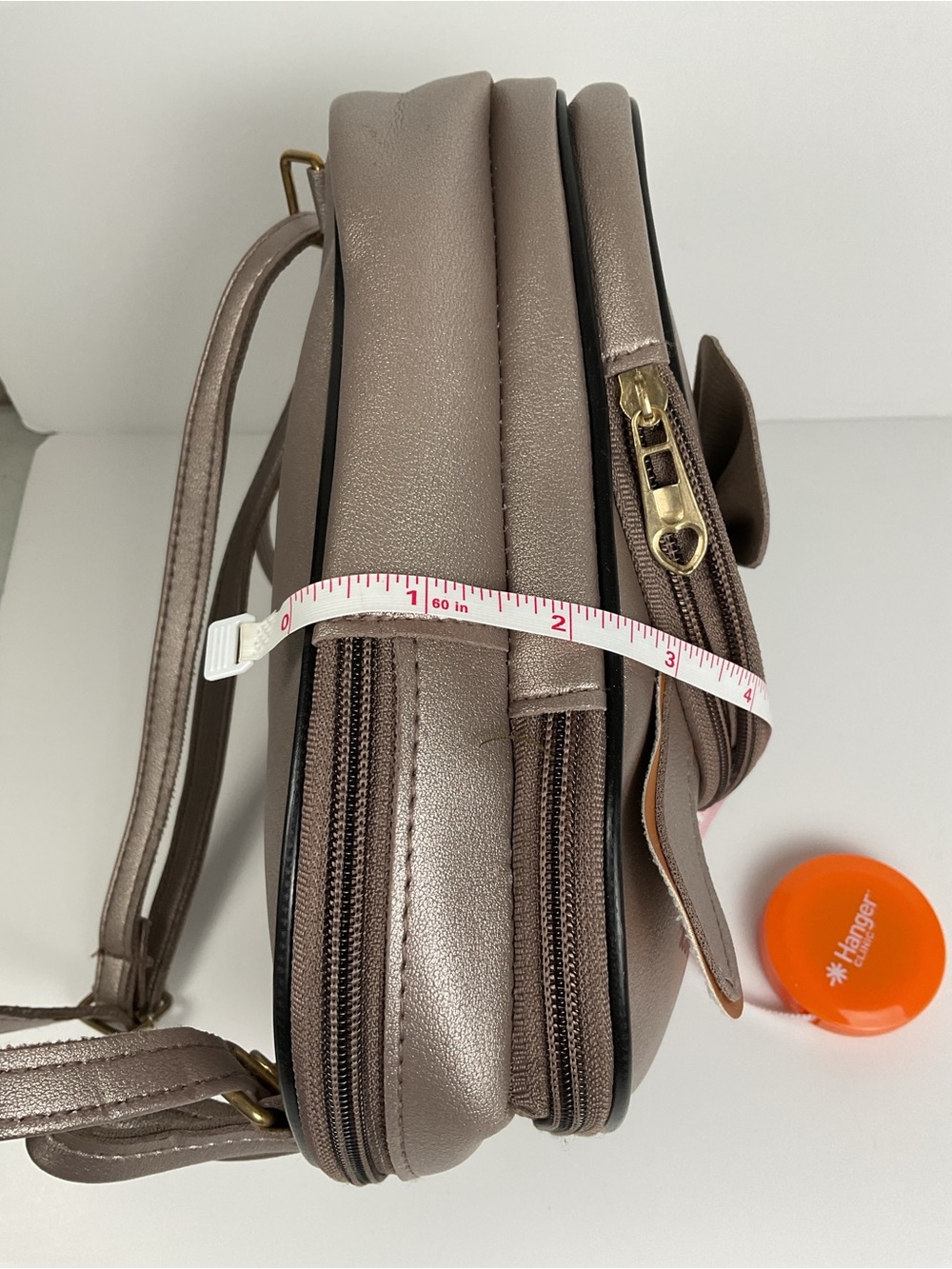 Ted Baker London Mini Backpack Bunny Bow Polka Dot Rose Gold Womens Bag Cut - Picture 9 of 9